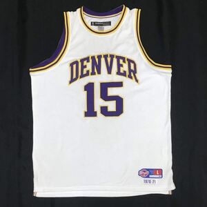【00s】 Reebok NBA Denver Nuggets Carmelo Anthony Game Shirt Men's L White Brushed 70s Reprint Basketball Uniform Rare