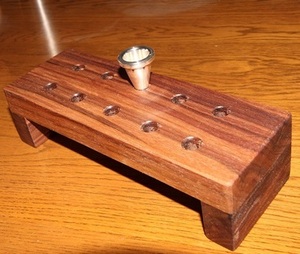 Mouthpiece stand (material: walnut) 10 holes (for horns)