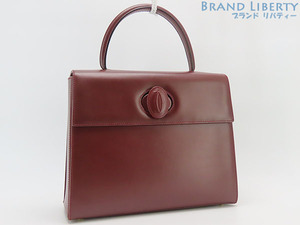 Super Beauty Cartier Mastline Turn Lock Handbag Bordeaux Calf Leather L1000134