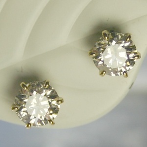 Diamond earrings one gold 2.0 carat appraisal 2.0CTUP D Color IF class 3EX Cut H &amp; C CGL