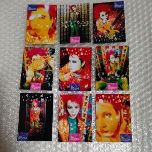 HIDE Trading Card No.28-36 9 sheets set /Inspection Hide Hide Hide with Spread Beaver Zilch XJAPAN T -shirt YOSHIKI