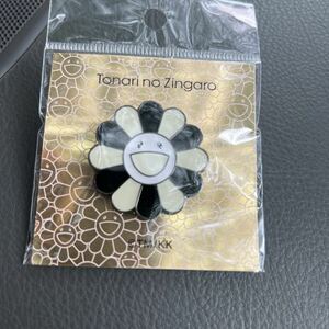 Takashi Murakami Kaikikikikiki Pin Badge Gray White Flower