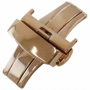 [20mm] Push type D Buckle Rose Gold/Pink Gold Spring Bar/Spring Remove and double -open watch Belt Clock Band Fastening Back