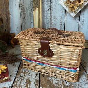 Will straw picnic basket*Kagogag bag*Natural natural natural storage*Camp outdoor*Vintage*Vintage*Udtoles