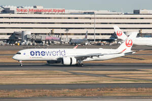 Airplane digital image A350 JAL Japan Airlines ONEWORLD Painting 12