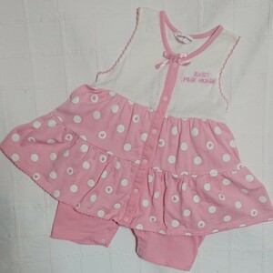 〇965 BABY PINK HOUSE Pink Dot Return One Piece 70