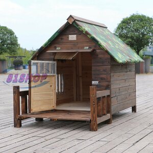 "81SHOP" Medium/Dog Dog Place Pet House Pet House Luxury House Gorgeous House Home Outdoor Garden Waterproof Door Veranda Sunny Rooftop Cover attached