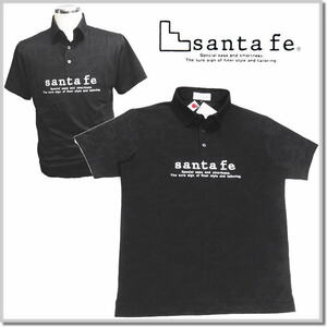 Santa Fe Santa FE Camodiogard FRONT Logopolo 85813-15 (Black) -48 (L) Short Sleeve Polo Shirt Cut Sow
