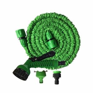Extended hose green 15m water sprinkle hose reel fashionable improved version 5m nozzle faucet water sprinkle hose garden storage extended