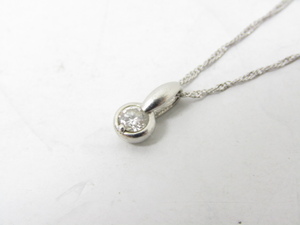 PT900 PT850 Platinum Necklace Approximately 40cm about 1.7g 0.1ct ▼ AC23943