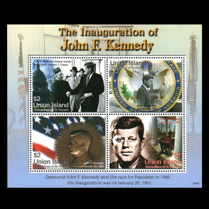 Union Island stamps President John F. Kennedy 4 sheets