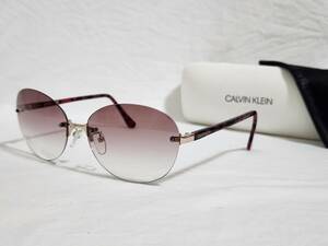 Regular unconventional Calvin KLEIN Calvin Klein icon logo Lound metal combination sunglasses tea pink marble leopard attached