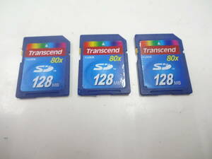 New arrival TRANSCEND SD Memory Card 128MB 80X 3 sets