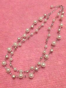 Double of fake pearl, new necklace