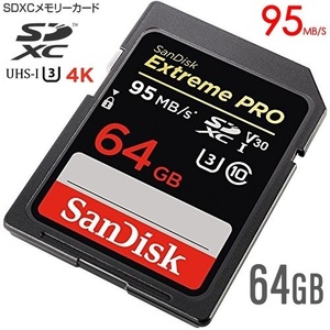 64GB Sandisk EXTREME PRO SDXC Card 64GB UHS-I U3 V30 compatible R: 95MB/S SANDISK 4K compatible SDSDXXG-064G-Gn4in Video optimal SD card