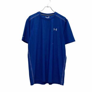 UNDER ARMOUR Short Sleeve Logo T-shirt L Blue Gray White Stitch Under Armor Sports Dry Old Clothes Wholesale America Purchase A507-5612