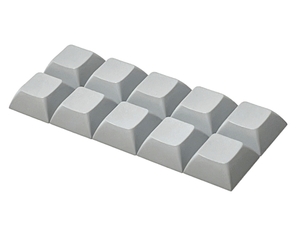Keyboard repair replacement blank key cap (gray) height 7.3mm (set of 10)