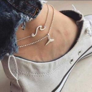 Anklet 2 -piece set Whale Whale Whale Ladies Accessory Jewelry