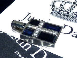 Justin Davis x Hideo Uchiyama SPJ594 Onyx x Sapphire Refined Refined Necklace Pendant Top