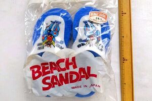 Mecha -robot R8 sandals 18cm Blue Beach Sandals Unused goods Rare Showa Retro
