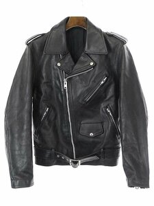 Y's for Men Wise Formen 1993AW Red Lapel Caudal Leather Riders Jacket Black Size: L