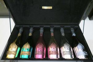 Armand de Brignac La Collection Genuine Champagne Attache Case Black Noir Silver Green Red Rosé Gold