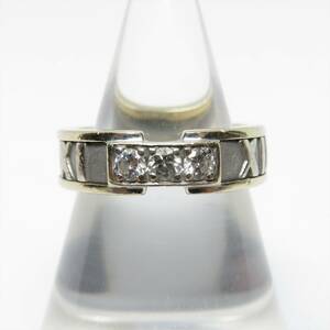 Tiffany Atlas 3PD Ring 750WG Diamond 48 6.4g