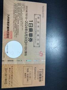 1 JR Kyushu Railway shareholder shareholder holder ticket [prompt decision]