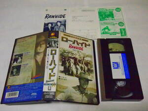 Rare Free Shipping Cassette Tape VHS Lohide Rawhide Vol.6 [Japanese dubbed version] Clint Eastwood Yasuo Yamada 103 minutes Monochrome