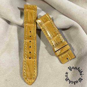 CRO -1339 Crocodile Leather Watch Belt Tong Brown (Lug 21 mm -Buckle width 18 mm)