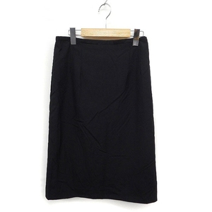 La Chambredine La Chambrew D`ine Tight Skirt Length Midy Length Slits Simple Wool 3 Black /FT37 Ladies