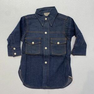 K129 Rare Deadstock 50s American -made TUF NUT Denim Western Shirt B999 Kids 2 Vintage Vintage Denim Western Shirt