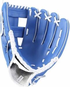 Baseball Glove Rubber General Infielder Soft Artificial Leather Blue 11.5 inch
