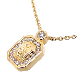 [Ginza] HARRY Winston Harry Winston HW Logo Diamond Necklace 750 Yellow Gold Ladies DH76231