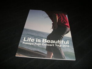 Fujii Fumiya CONCERT TOUR 2012 LIFE IS BEAUTIFUL Pamphlet Pamphlet Checkers