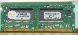 [KINGSTON] 64MB-PC100-144PIN SDRAM So-DIMM