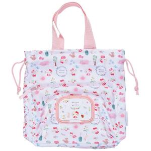 Di -drawn drawstring diaper diaper pouch with wiping pocket with pocket Hello Kitty Forest Friends Character Skater
