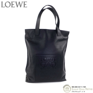 Loewe Shopping Tote Anagram Vertical Leather Tote 330.54NK01 ​​Black x Black (used)