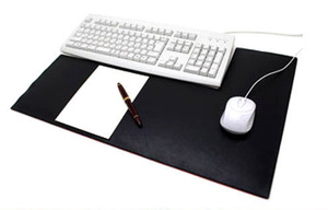 Shipping included ★ Sample product ◆ One -sided cowhide leather of a bag shop ◆ L -shaped desk mats that are easy to place keyboard ◆ Black ◆ Reception office PC study desk