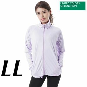 New 18367 Benetton LL Lavender Ladies Ladies Full Zip Long Sleeve Rush Guard Stand Neck UPF50 + Contact Contact 229-850-0