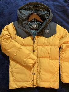 Fashion clothing ☆ Founding old -fashioned Parker down jacket KARRIMOR Calimar yellow x black m outdoor hiking climbing cold region cold protection