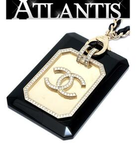 Chanel CHANEL Glitter Coco Mark Nex Card Case Pass Case Chain Shoulder Black B21A