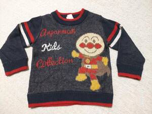USED ​​☆ Anpanman Kids Collection Jacquard Sweater 90 Size Cheese No name