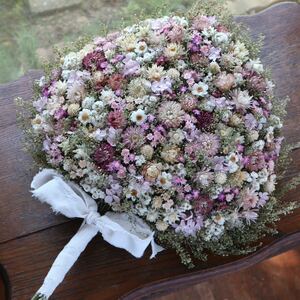 * Kashun* (47cm) Handmade flower fields Swag/dried flower/pink/white/lease/gift/gift/opening celebration