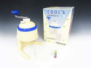 Summer ◆ (Na) Cool's Shaved ice machine Cools Ice Shaver Blue No.H-5278 Camping Outdoor Home Ice Character Kitchen Goods