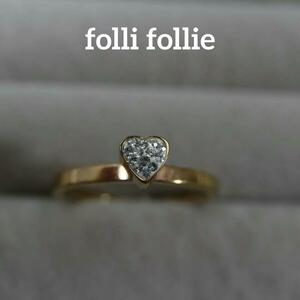 【Anonymous Delivery】 Follifoli Ring Ring No. 11 Gold Heart