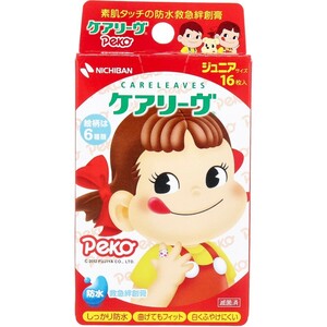 Emergency bandage Nichiban Caireive Peco -chan waterproof type bactericidal Junior size 16 pieces x10 boxes