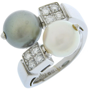 BVLGARI Bulgari Lucia Pearl Ring / Ring K18WG × Diamond x Pearl 11 Ladies [I162823120] Used