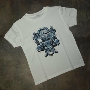 DOLCE &amp; GABBNA ◇ Dolce &amp; Gabbana/Child Print T -shirt ◇ 7/8 Size White Cleaning Beauty
