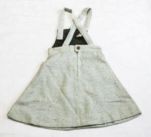 1818 Showa Retro Jumper Skirt Girl Girl Tweed 110cm Hair / Nylon Etoile Domestic New Old Unused Long-term Storage